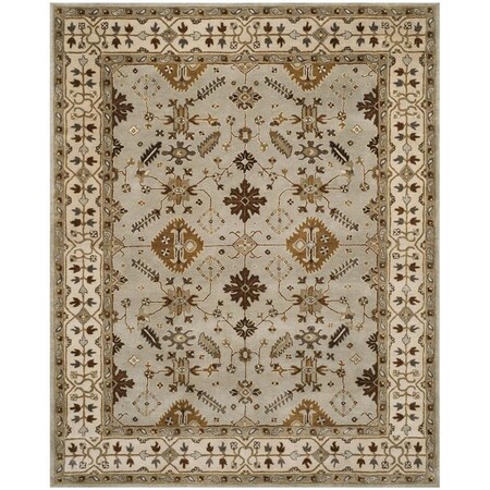 Safavieh Royalty Hand Tufted Large Rectangle Area Rug, Light Grey and Cream - 8 x 10 ft. ROY870B-8